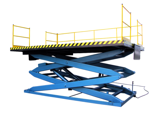 Pit Mounted Scissor Lift Table - Hydraulic, 15 ft Max Lifting Height, Blue Color | Strong, Durable, Rust Proof, Easy To Operate, 10 Tons Lifting Capacity