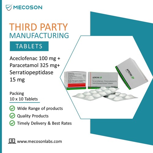 Aceclofenac Paracetamol  Serratiopeptidase Tablet Dosage Form: Tab