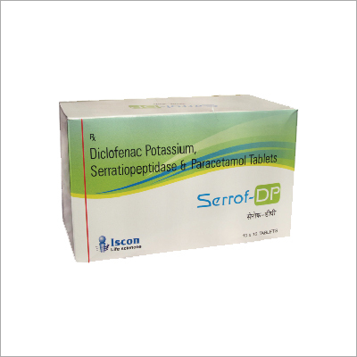 Serratiopeptidase Diclo. Pot. Paracetamol Tablets General Medicines