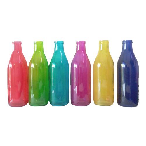 Colored Empty Glass Bottles