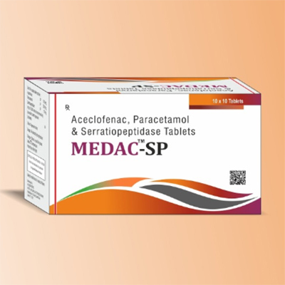 ACECLOFENAC AND PARACETAMOL AND SERRATIOPEPTIDASE TABLET