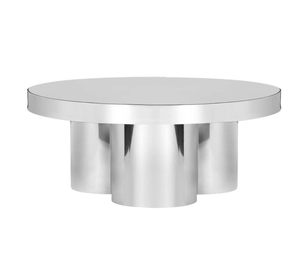 Stainless Steel Coffee Table - Color: Silver