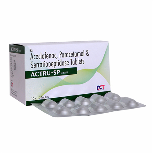 Aceclofenac Paracetamol And Serratiopeptidase Tablets General Medicines