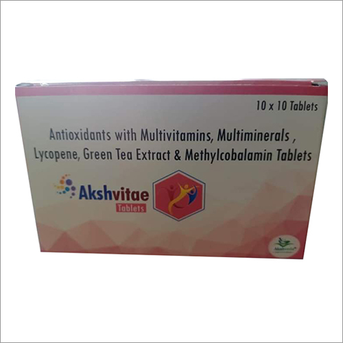 Antioxidant With Multivitamin Multiminerals Lycopene Green Tea Extract And Methylcobalamin Tablets General Medicines