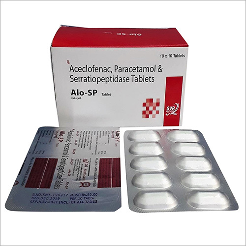 Aceclofenac Paracetamol And Serratiopeptidase Tablets General Medicines