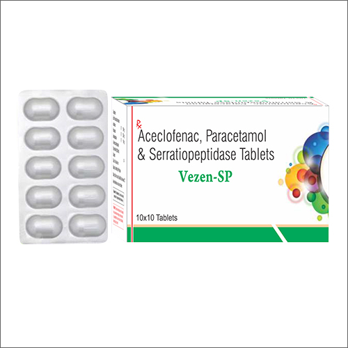 Aceclofenac And Paracetamol And Serratiopeptidase Tablets Recommended For: Human Being