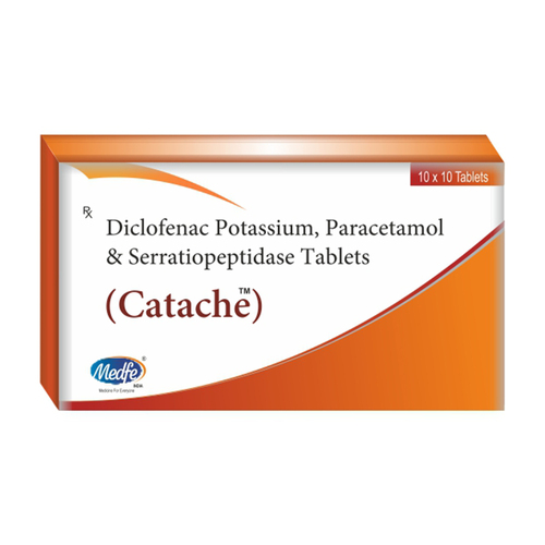 Diclofenac Potassium Paracetamol And Serratiopeptidase Tablets Suitable For: Adults