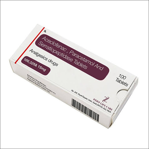 Aceclofenac Paracetamol And Serratiopeptidase Tablets General Medicines