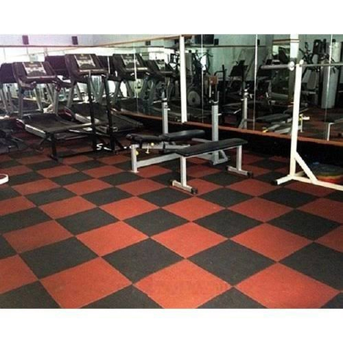 Black And Brown Texture Gym Flooring