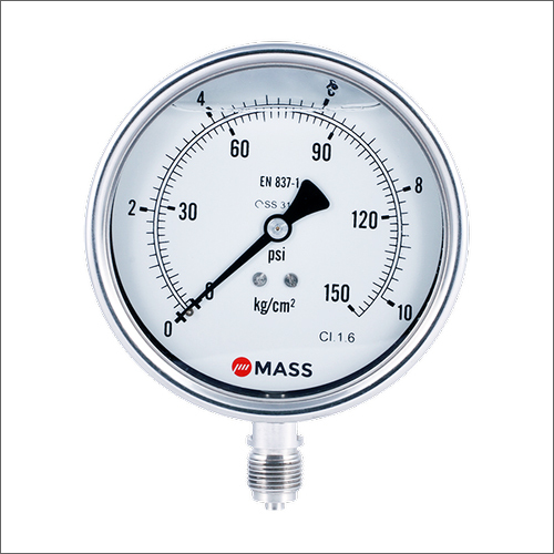 Industrial Compact Pressure Gauge Dial Material: Glass