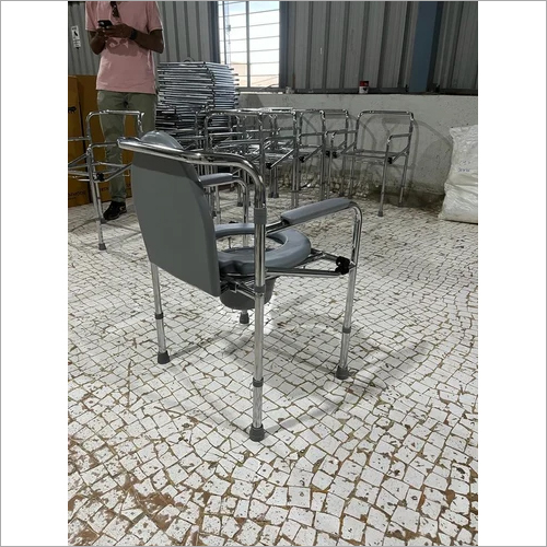 Height Adjustable Commode Chair - Material: Steel