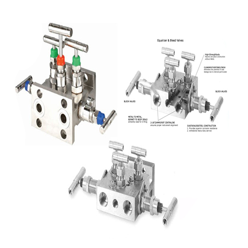 Silver 5 Way Manifold Valves