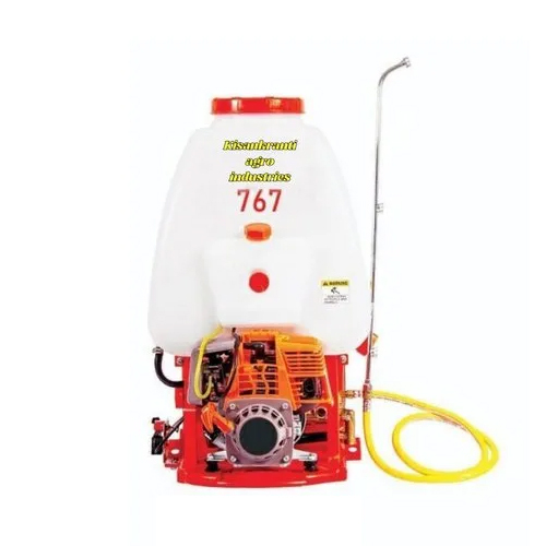 White And Orange 25Ltr Agriculture Knapsack Power Sprayer