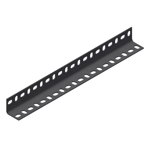 Black Metal Slotted Angle