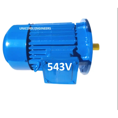 Blue/ Black / Silver Ac Motor Flange Mounted