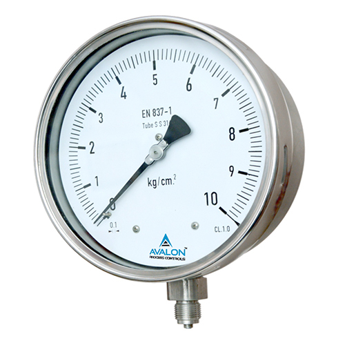 Silver Dial Type Pressure Gauge