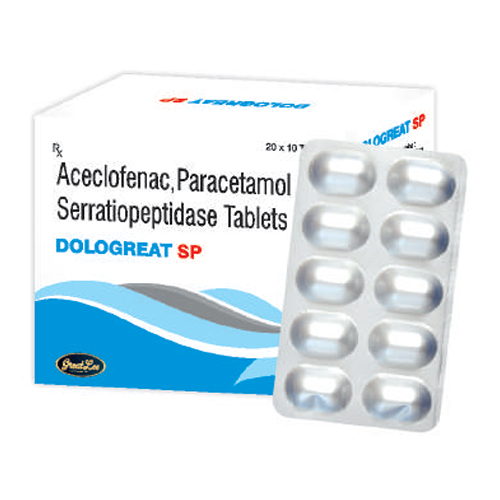 Aceclofenac Paracetamol Serratiopeptidase Tablets General Medicines