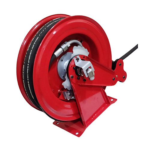 Red Hydraulic Fuel Hose Reel