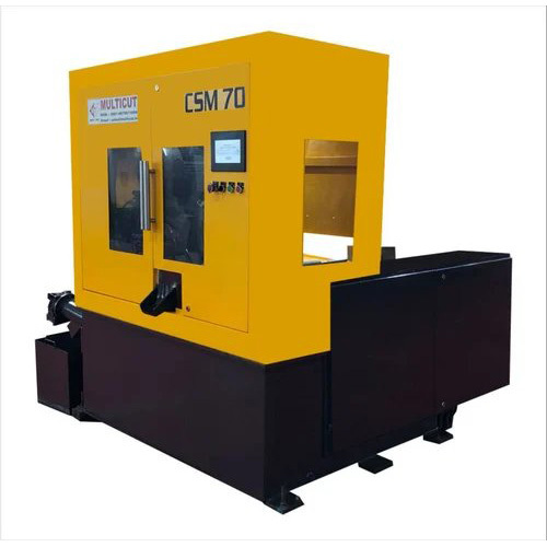 Yellow Csm 125 Fully Automatic Numaric Controled Circular Saw Machine