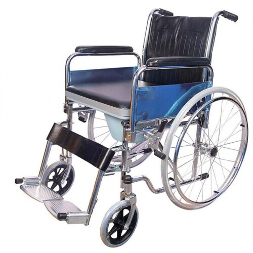 Wheel Chair Commode - Backrest Height: 14 Inch (In)