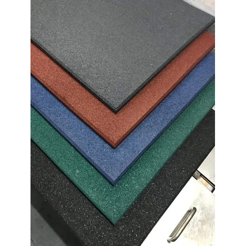 Multi Color 15Mm Rubber Gym Flooring Tiles