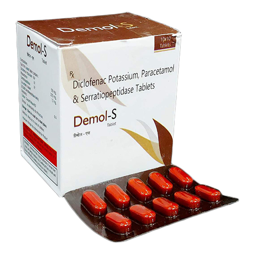 Diclofenac Potassium Paracetamol And Serratiopeptidase Tablets - Drug Type: General Medicines