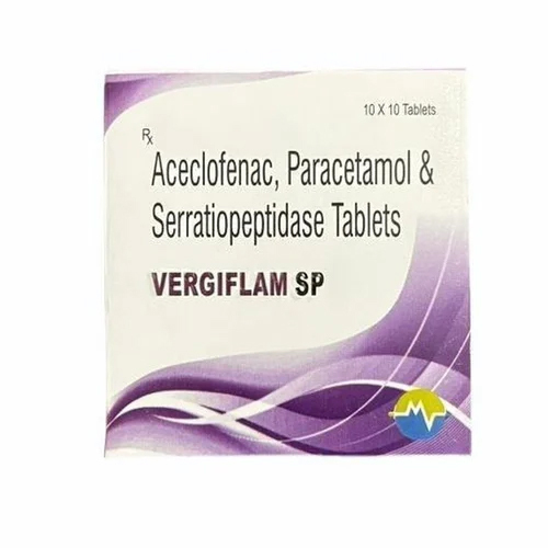 Aceclofenac Paracetamol Serratiopeptidase Tablets