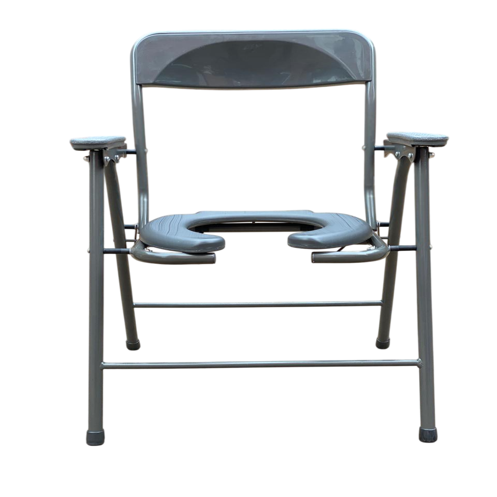 High Quality Folding Commode Chair - Color: Gray