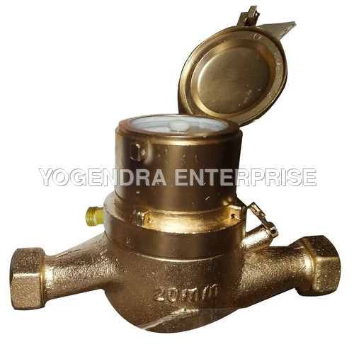 Brass Body Water Meter - Color: Golden