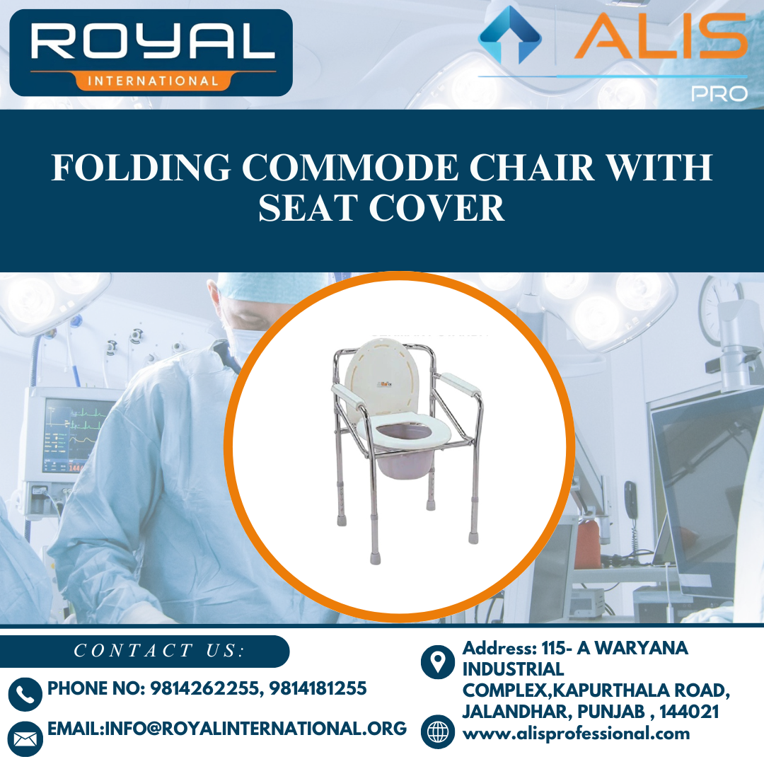 Folding Commode Chair With Seat Cover