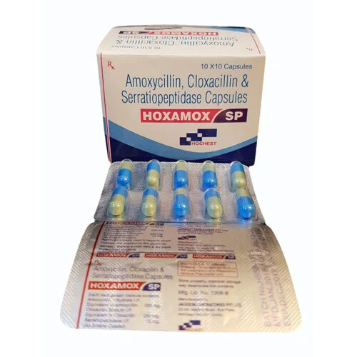 Amoxycillin Cloxacillin Serratiopeptidase Capsules - Drug Type: General Medicines