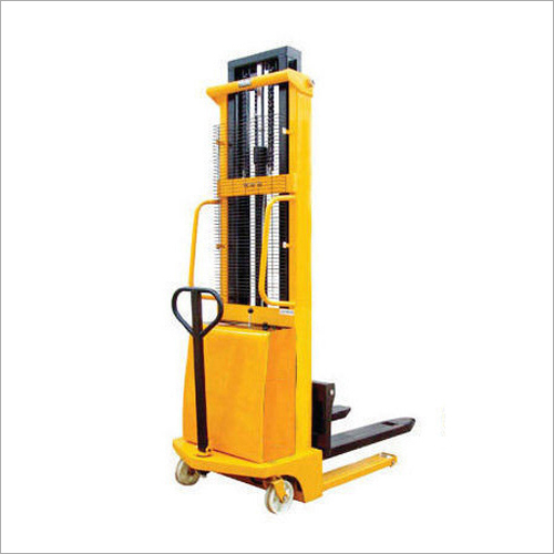 Yellow And Black Semi Electric Stacker