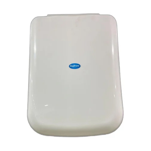 White Rectangular Plastic Toilet Seat Cover