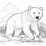 Adventurous Polar Bear Hunting Coloring Pages 1