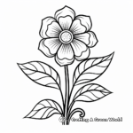 Beautiful Blossoming Flower Plant Coloring Pages 2