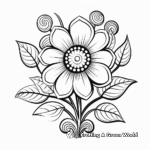 Beautiful Blossoming Flower Plant Coloring Pages 4