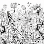 Exotic Jungle Plant Coloring Pages 1