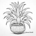 Tropical Pineapple Plant Coloring Pages 1