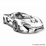 Cool McLaren P1 SuperCar Coloring Pages 1