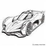 Intricate Aston Martin Valkyrie Coloring Pages 4