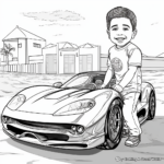 Kid-Friendly Cartoon Ferrari Coloring Pages 1