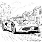 Kid-Friendly Cartoon Ferrari Coloring Pages 4