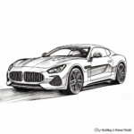 Magnificent Maserati GranTurismo Coloring Pages 2