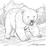 Adventurous Polar Bear Hunting Coloring Pages 2