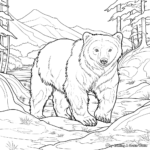 Adventurous Polar Bear Hunting Coloring Pages 3