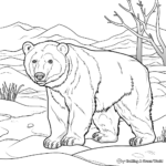 Adventurous Polar Bear Hunting Coloring Pages 4