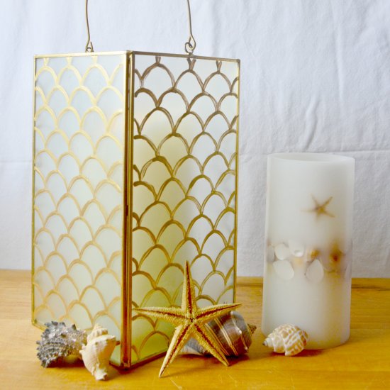 Pottery Barn-inspired Capiz Lantern