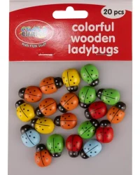 Colourful Wooden Ladybugs – Crazy Crafts