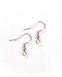 Earring Hooks Silver 5 pairs