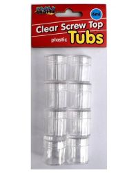 Clear Screw Top Plastic Tubs – 6ml